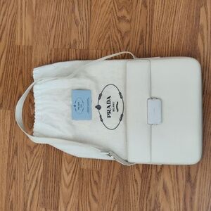 Prada Vintage Off White Shoulder Bag